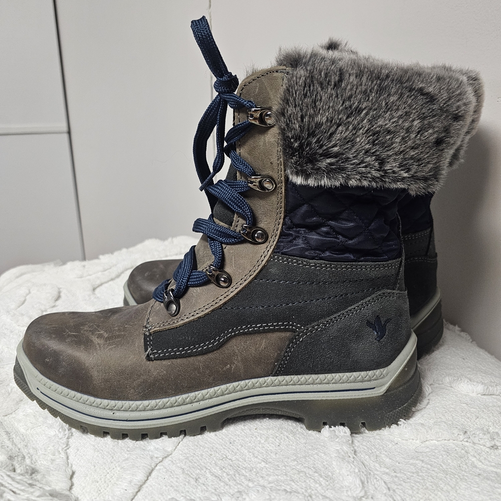 Santana Canada Maleo Made in Italy Winter Fur Weatherproof Boots Women‎ Size 9 - Picture 3 of 15